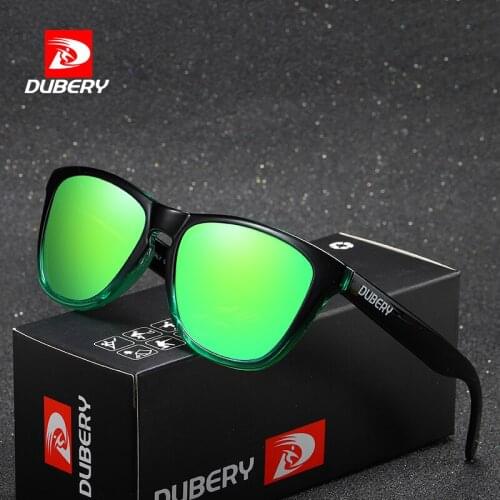 DUBERY Vintage Sunglasses Polarized Mens Sun Glasses For Men UV400 Shades Driving Black Square Oculos Male 8 Colors Model 181
