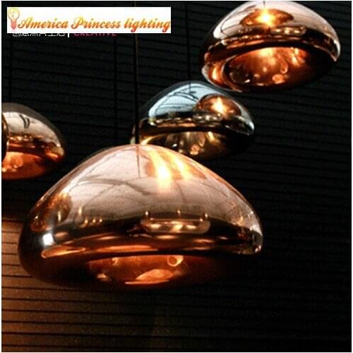 Brass bowl glass chandeliers, material: glass, large E27 / small E14, color: gold copper / silver / gold, AC110-240V