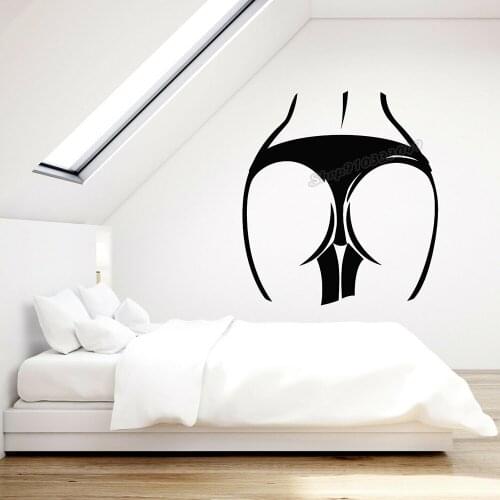 Vinyl Wall Decal Adult Bedroom Decor Ass Girl Sexy Nude Erotic Wall Stickers Womans body Decals Removable Art Room Decor B344