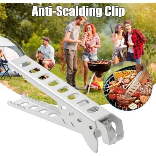 Dish Clamp Pot Pan Gripper Clip Hot Dish Plate Bowl Camping Anti-Scald Pan Outdoor Cooking Picnic Handle Holder Clip