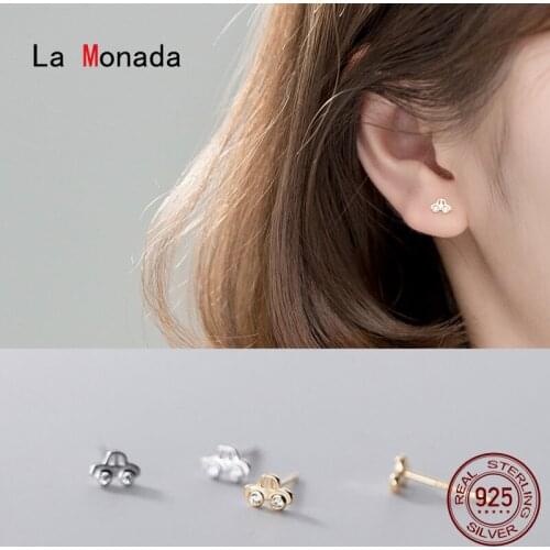 La Monada Cute Car Stud Earrings For Women Silver 925 Minimalist Fine Women Earrings Jewelry Stud Earrings 925 Sterling Silver