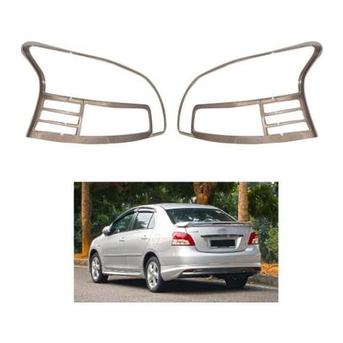 2007 -2013 For Toyota Vios xp90 Yaris BELTA Sedan ABS Chrome plated Rear Light Lamp Cover Trim Tail Light Cover 2PCS