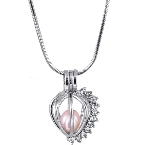 2017 Sparkling Heart locket pendant Cage pendant pearl cage pendant wholesal ecage