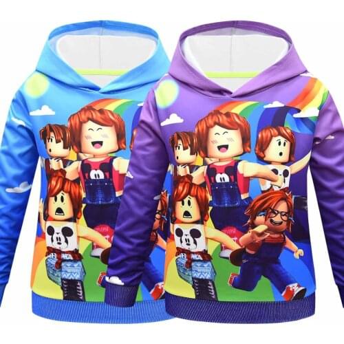 2021 Fashion Robloxing Hoodie Kids Spring Autumn Hoody Shirt Children Baby Girls Cartoon Print Sweatshirts Boy Casual Clothes