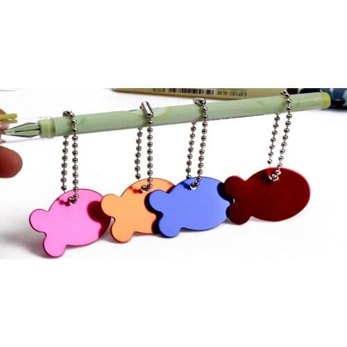 500 pcs/lot Personalized Engraved Designers Round Fish Pet ID Tag Dog Tag Cat Tag