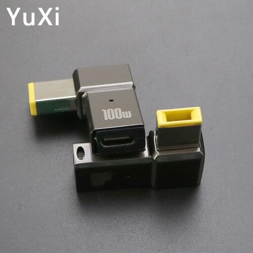 YUXI 100W USB C Type C Laptop Power Adapter Connector Jack for Lenovo Thinkpad Yoga USB Type C PD Fast Charge Converter