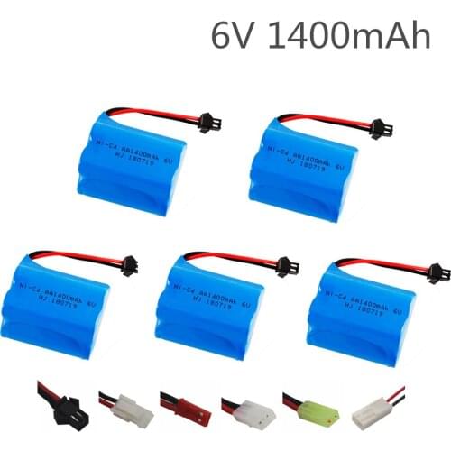 6v 1400mah Ni-CD Rechargeable Battery For Rc toys Robots Boats Guns Cars Tanks 6v Battery AA Battery
