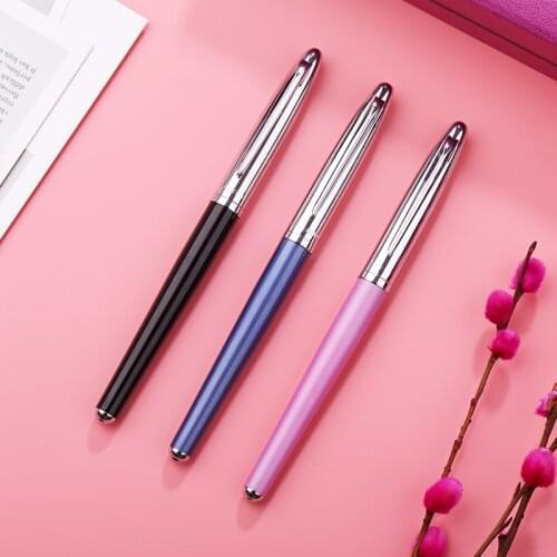 Hero Fountain Pens Luxury 10K Gold Nib 0.5mm Ink Pens for Writing Metal Black Blue Pink Gift Pens with Original Box