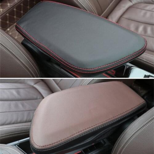 PU Leather Car Styling Central Armrest Box Decorative Cover Set Anti-dirty Pad For BMW X1 F48 2016-18 Interior Auto Accessories