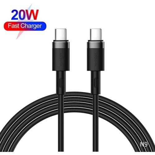 20W Type C Cable to Type-C Quick Charge Phone Cable PD Fast Charging Data Cable For Xiaomi Samsung Type-C Fast Charging Cable