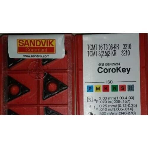 10PCS CARBIDE INSERT TCMT 16T308-KR 3210