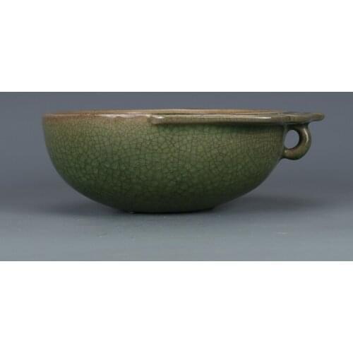 Rare SongDynasty porcelain bowl,green glaze bowl,Hand-painted crafts,Decoration,collection &Adornment