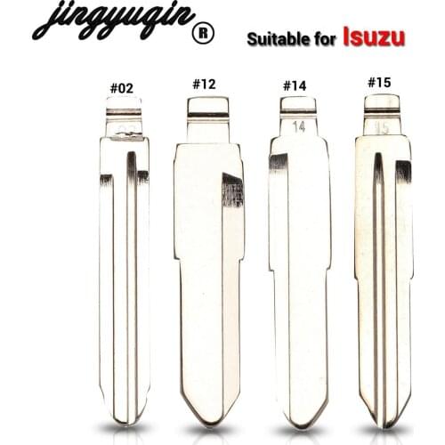 Jingyuqin #14 12 No.02 15 Metal Blank Uncut Key Blade Flip KD Remote Key For Isuzu /Hainan Replacement Car Key Blade TOY43