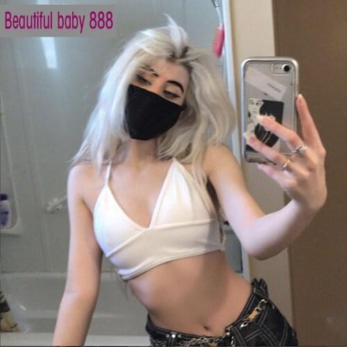 Meqeiss 2021 new female sexy sleeveless backless bandage solid camisole woman summer cool Leisure street Vacation crop top mujer