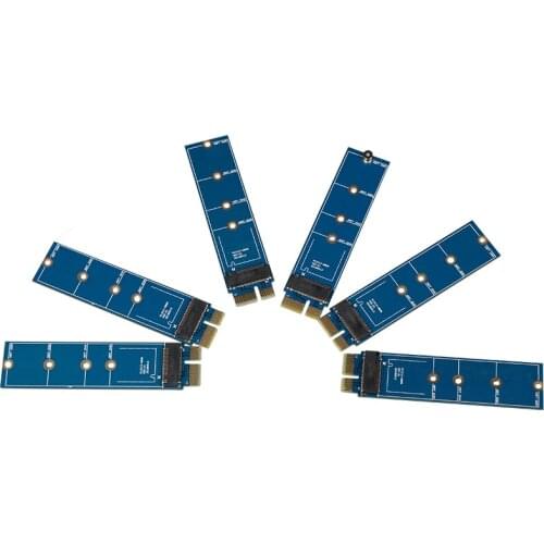 M.2 to PCI Express 1X Riser PCI-E to M.2 NVME Adapter PCI-E 3.0 X1 Convert Card M Key Connector Supports 2230 2242 2260 2280 SSD