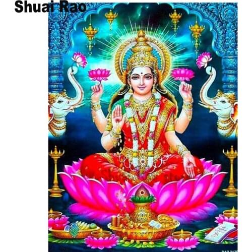 Full Square or round drill set 5D DIY Diamond Painting Goddess Lakshmi Embroidery Cross Stitch kits diamond Mosaic Hind god