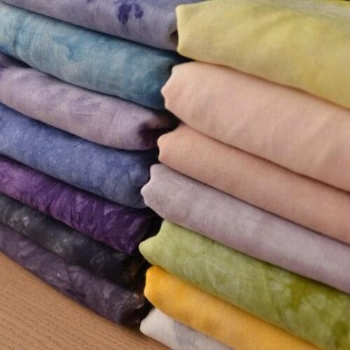 Half Meter Summer Smudge Artificial Cotton Fabric For Garment Dress Scarf Handmade DIY CR-11022