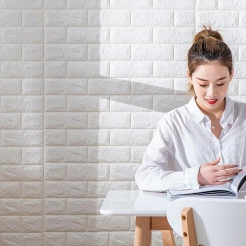 Wallpaper Self-adhesive 3D Three-dimensional Wall Stickers Bedroom Warm Decoration Background Wall Wallpaper Stickers