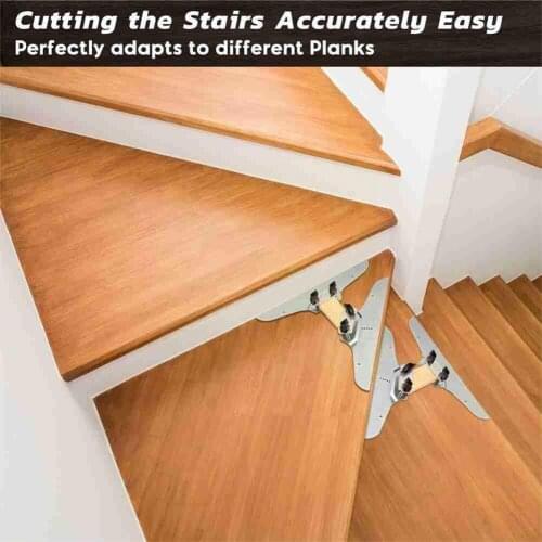 Stair Tread Template Tool Metal Stair Tread Gauge Stair Tool Measuring Hardware Measuring Supplies Steel Ruler Tread Home S U0X4