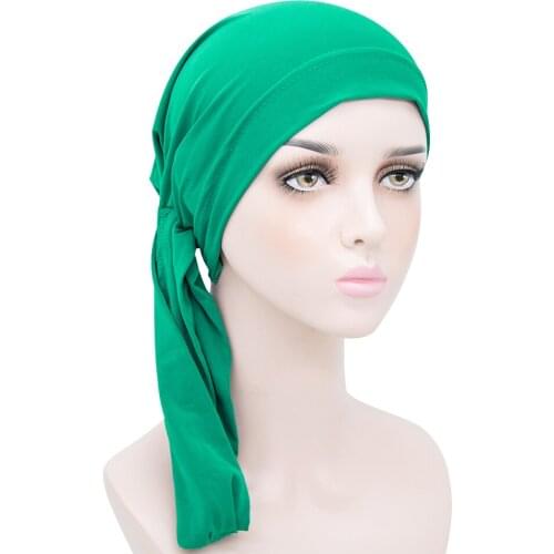 New fashion hair accessories solid soft cotton bonnet Satin Breathable turban Cap Headwear hats for fedoras beanie for woman