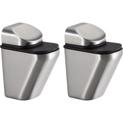 Uxcell 2pcs Glass Shelf Bracket Glass Clamp Solid Zinc Alloy Adjustable Wall Mount for 3-20mm Wood or Glass Shelves