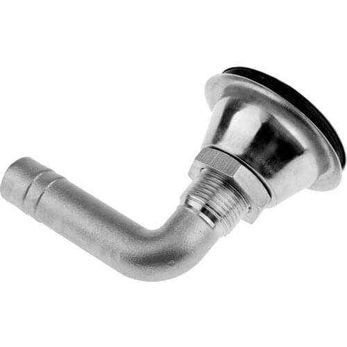 Marine Boat Flush Mount Fuel Gas Tank Vent for 5/8inch Hose - Durable Boating Parts 90 Degrees, Stainless Steel