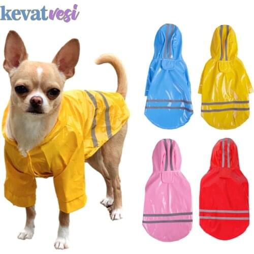 Waterproof Pet Dog Rain Coat Dog Jacket Impermeable PU Raincoat For Dogs Outdoor Pet Rain Coat for Small Dog Clothes