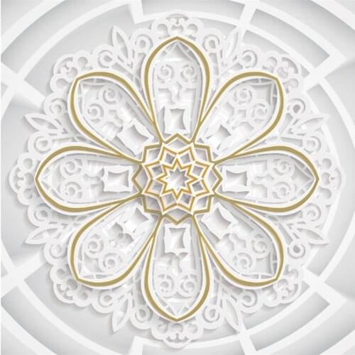 Wellyu European style living room ceiling background wall simple zenith fresco custom large fresco green wallpaper