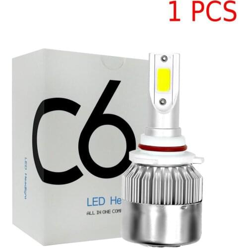 1PC Universal High Power Auto Bulbs C6 Car LED Headlights - 6000K - White Light Automobile LED Headlamp DC6V-36V