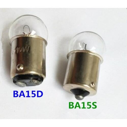 10pcs BA15S bayonet BA15D double contact Indicator light bulb Warning light bulb BA15D 6V BA15S 12V BA15D 24V BA15S 30V B15D 36v