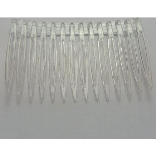 20 x Transparent color Plastic Hair Clips Side Combs Pin Barrettes 70X40mm