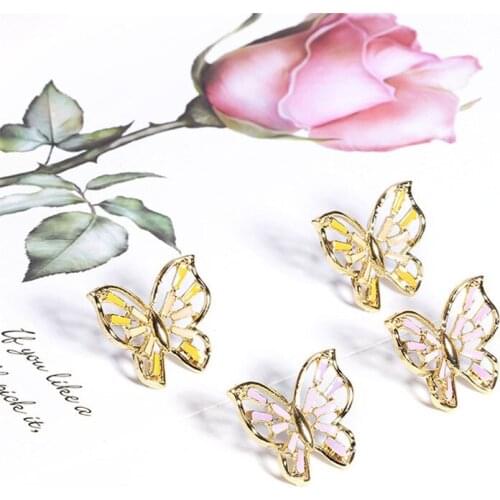 2020 Trend Earrings Boho Hollow Butterfly Earrings for Women Sweet Cute Colorful Small Earrings Korean Party Fashion Girl Gift