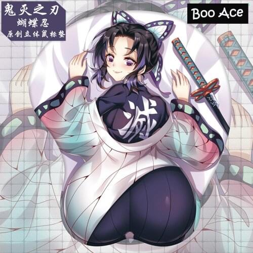 Kimetsu no Yaiba -Kochou Shinobu Anime 3D Bottom Mouse Pad Wrist rest