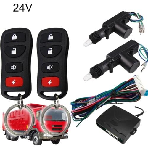 24V Truck Central Lock Trucks Remote Key Control Central Locking Door Controller Car Burglar Alarm System Car Accessories