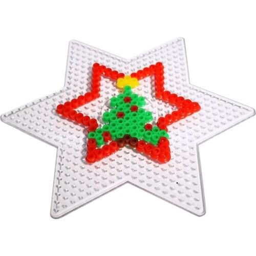 Hama beads 5mm pegboards Hexagonal star pegboard craft fuse beads transparent 5mm perler beads template toy 3d puzzles