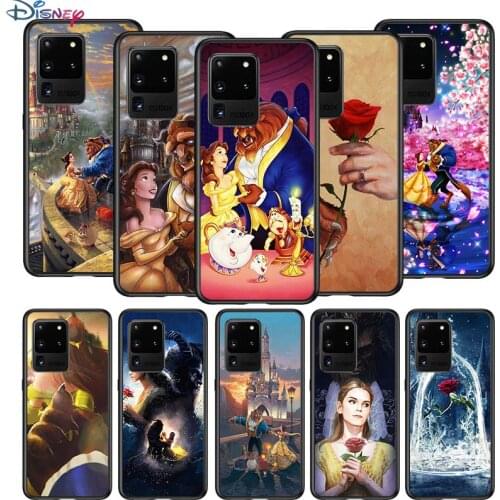 Beauty and the beast for Samsung S20 FE Ultra Plus A91 A81 A71 A51 A41 A31 A21S A72 A52 A42 A02S Soft Black Phone Case