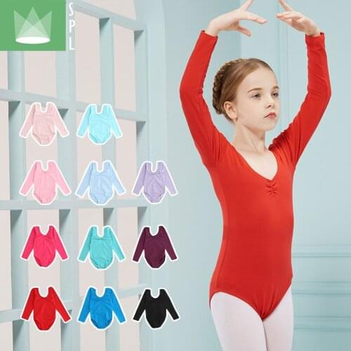 Children Ballet Dance Dress Uniforms Girls Ballet Jumpsuits Kids Winter Gymnastics Dancing Costumes Wear B-4634