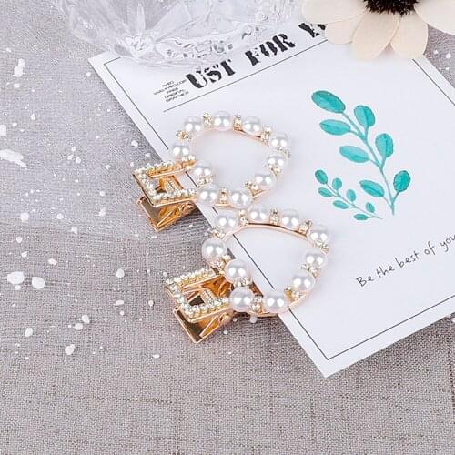 Hot Popular Pearl Hairgrip Elegant Women Hair Clips for Girl Princess Retro Gold Color Pin Barrette Hairclip Headdress Headwear