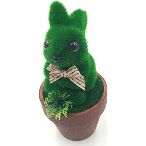 Artificial Grass Rabbit Emulate Bonsai Simulation Decorative Artificial Flowers Fake Green Pot Plants Ornaments Home Decor Gifts