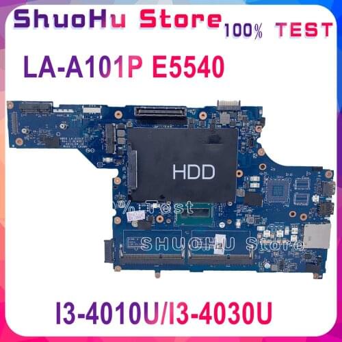 KEFU LA-A101P Motherboard For DELL E5540 Laptop Motherboard I3-4010U/I3-4030U VAW50 LA-A101P Tested Work OK Original Motherboard