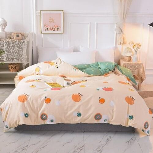 Classic Bedding Set 5 sizes Grey Blue fruit Duvet Cover Set Pastoral Bed Sheet AB Side Duvet Cover 2021 Bed