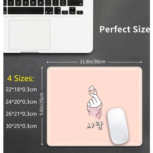 Korean Finger Heart Sign Mouse Pad DIY Print South Korea Korea Korean Finger Heart Heart Hearts Love
