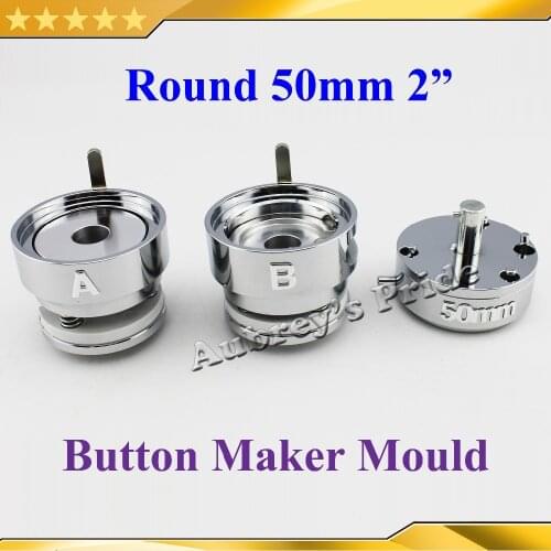 Round 2" (50mm) Interchangeable Die Mould for New Pro Badge Machine Button Maker both Fit N3&N4 Button Machine
