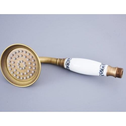 Brass antique hand shower head Bathroom Shower Head Water Saving Hand-held Sprayer Tap Nhh115