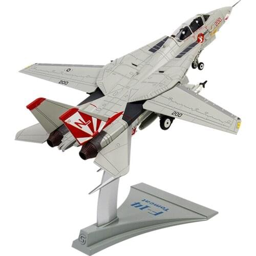 1/72 Scale F14 Tomcat Alloy Simulation Airplane Model F14A Fighter Aircraft Model Sunset Squadron VF-111 Diecast Toy Metal Plane