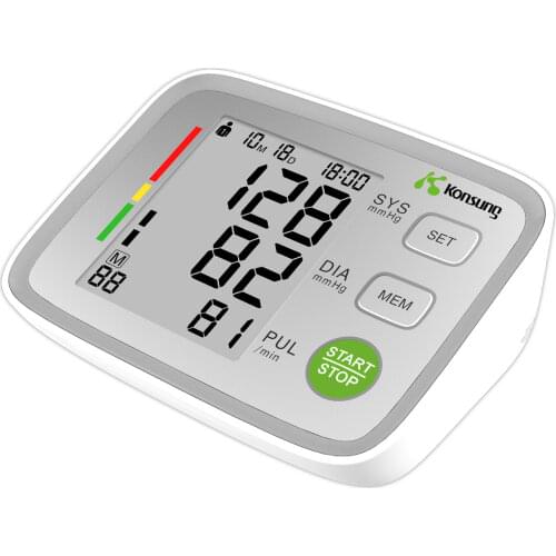 Konsung SmileCare Blood Pressure Monitor Digital Sphygmomanometer BP Heart Rate Measurement Pulse Arm Tonometer Home Health