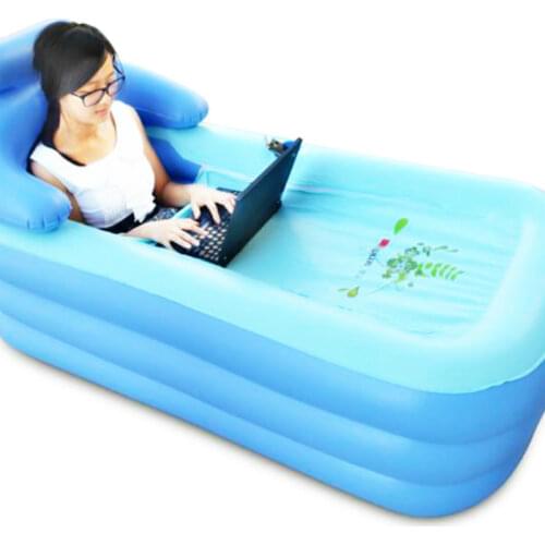 Plastic Bathtub FOR Adult Inflatable HOT TUB Spa BATH WITH FOOT Pump ACCESSORIES GIFTS