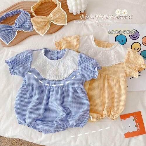 Newborn Baby Clothes 2021 Summer Girl Embroidered Princess Jumpsuit Girls Outfits One Piece Jumpsuit Rompers