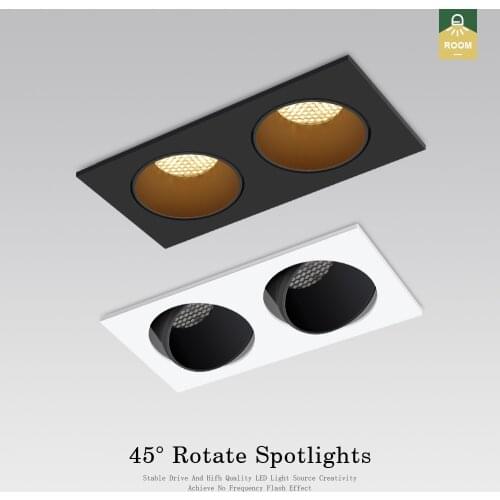 Dimmable Led Downlights 220v 110v Anti Glare Led Ceiling Lamp 30w 24w Square Recessed lamp 15W 7W LED Spot light Cold/warm white