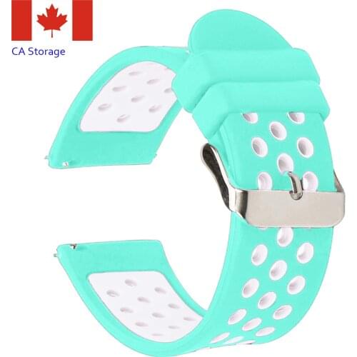 Silicone Soft Rubber 20mm Quick Release Replacement Watch Band Compatible Ready Stock in CA fast shipping